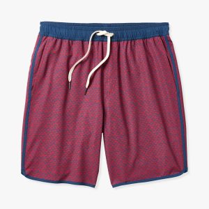 Anchor Trunk | Nautical Red Wavy Geo