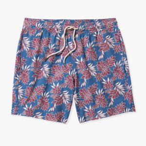 Bayberry Trunk | Navy Crimson Leaves